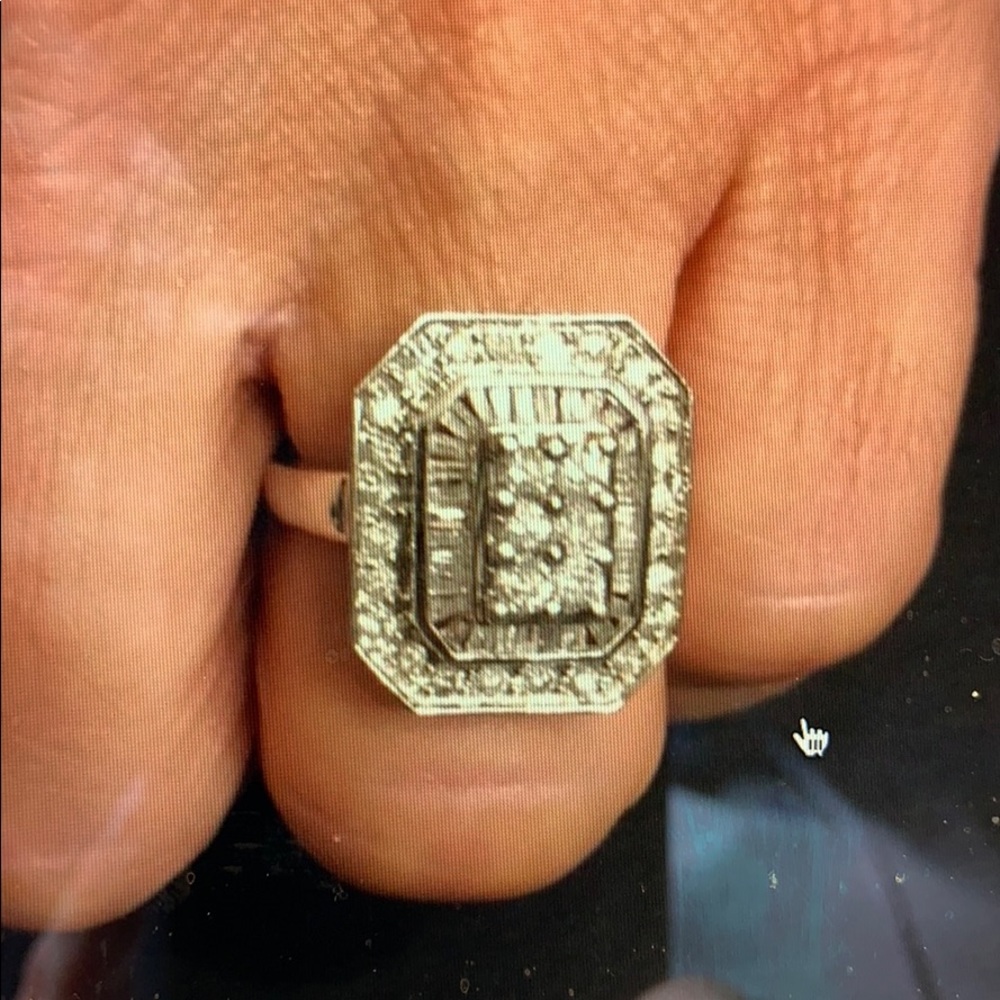 1 Ctw Diamonds/14kWG Engagement/Art Deco Design